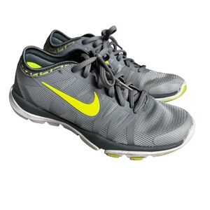 Nike‎ Flex Supreme TR3 Gray Sneakers with Yellow Accents